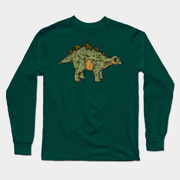 Spike-Tailed Stegosaurus Long Sleeve T-Shirt by GeekVisionProductions